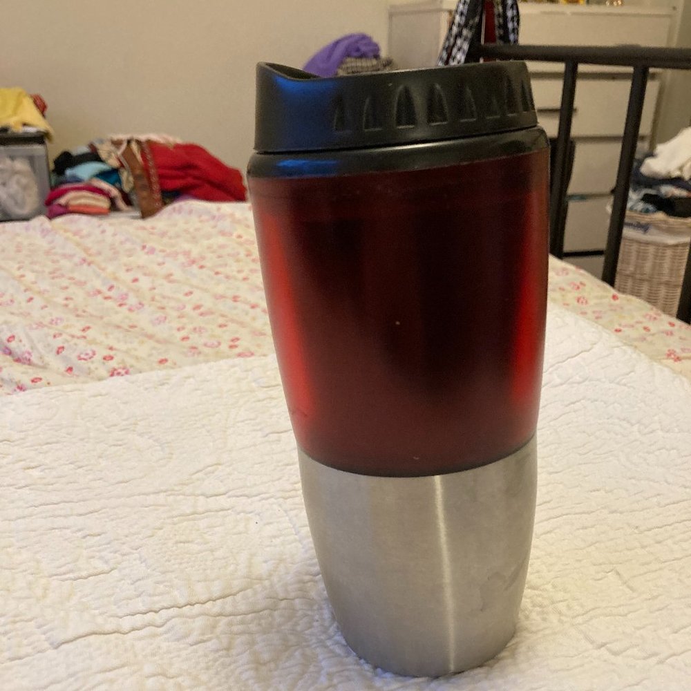 Stainless Steel Large Red Thermos